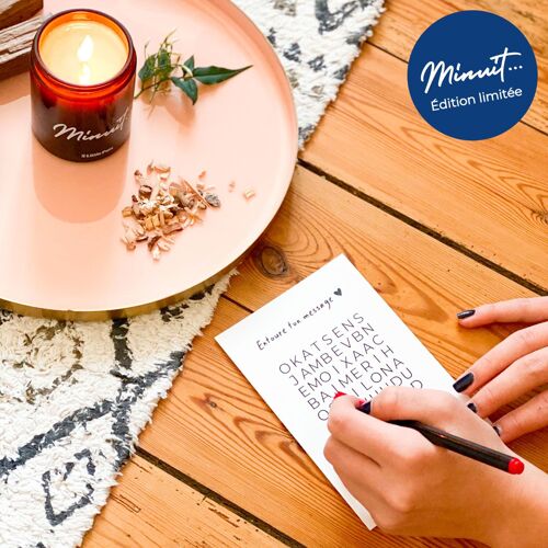 Carte postale mots mêlés - Collection MINUIT cadeau écoresponsable