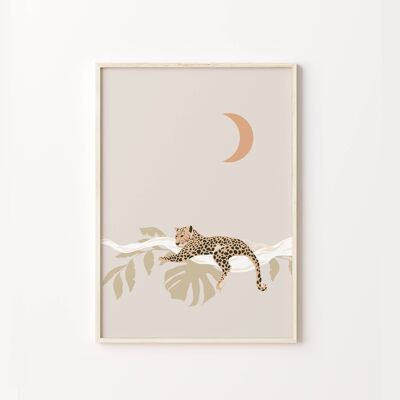 Sleeping Leopard Art Print , SKU127