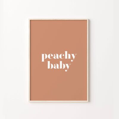 Peachy Baby Boho Fun Quote Wall Art Print Poster , SKU134