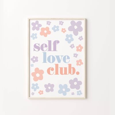Self Love Club 70s Retro Colourful Flower Pattern Print , SKU135