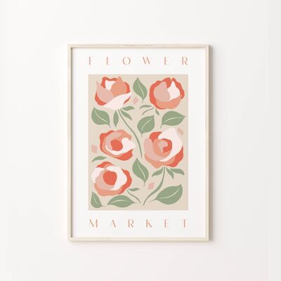 Rose Flower Market Print , SKU142