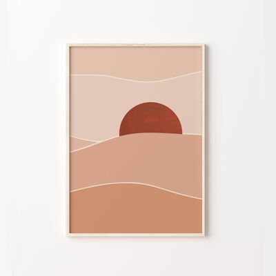 Abstract Desert Landscape Boho Art Print , SKU149