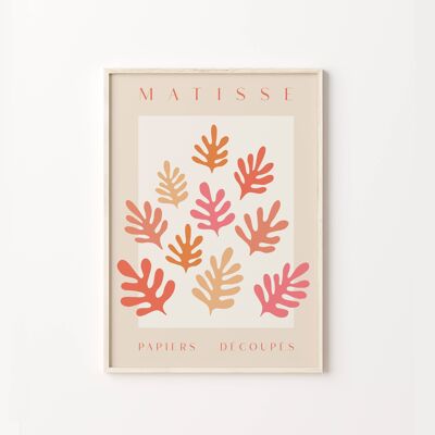 Colourful Leaf Matisse Cut Out Art Print , SKU155