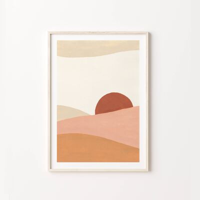 Sandy Sunset Desert Art Print , SKU157