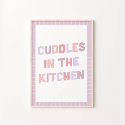 Cuddles In The Kitchen Lyrics Music Colourful Wall Art Print , SKU171