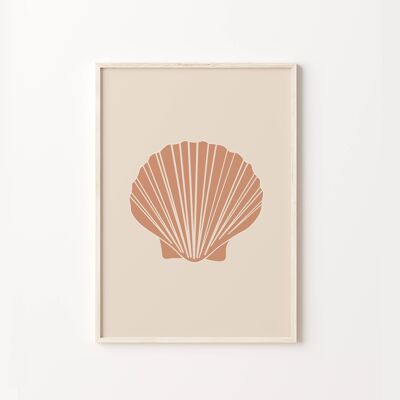 Peach Shell Art Print , SKU192