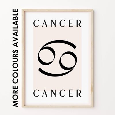 Cancer Zodiac Star Sign Horoscope Wall Art Print Poster , SKU213