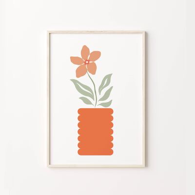 Flower Botanical Vase Print , SKU217