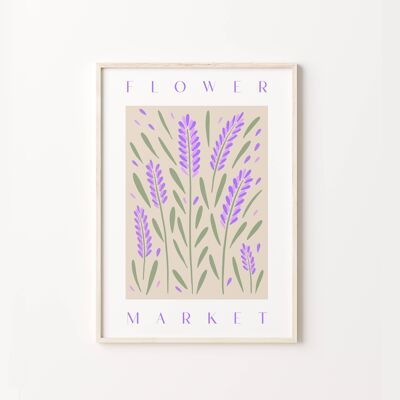 Lavender Purple Flower Market Print , SKU249
