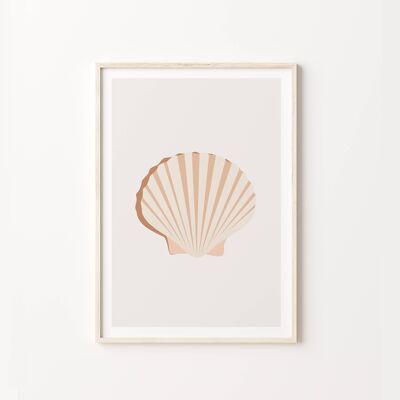Neutral Shell Art Print , SKU250
