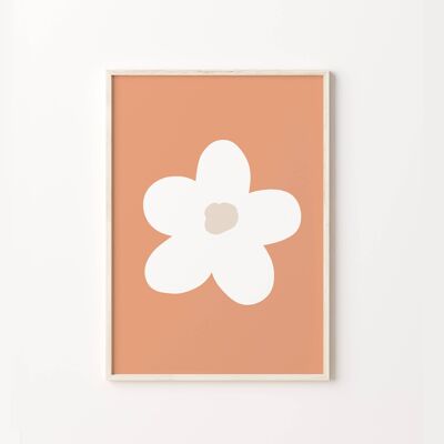 Peach and White Flower Print , SKU273