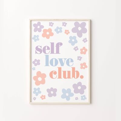 Self Love Club 70s Retro Colourful Flower Pattern Print , SKU343