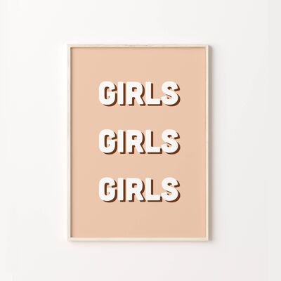 Girls Print Nursery Kids Playroom Girls Bedroom Print Poster , SKU492