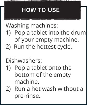 Pack de 6 tablettes nettoyantes détox - Machine à laver et lave-vaisselle 5