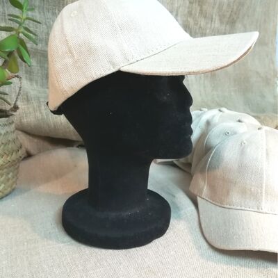 Sombreros de cáñamo puro - Gorra de béisbol de sarga natural
