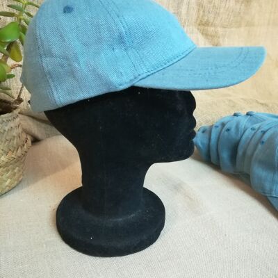 Pure hemp headwear - Blue twill baseball cap