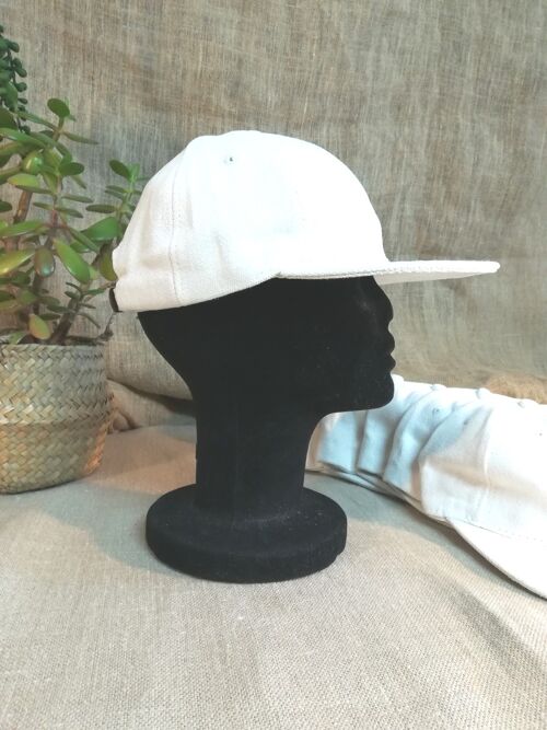 Pure hemp headwear - White snapback