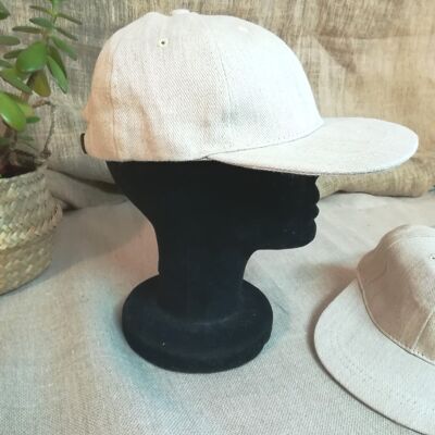 Sombreros de cáñamo puro - Snapback de sarga natural