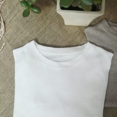 Echtes Hanf-Unisex-T-Shirt - Weiß