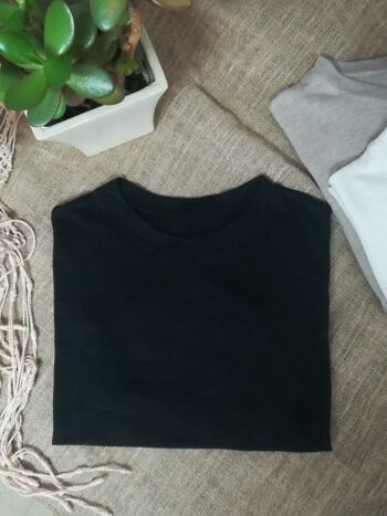 T-shirt unisexe en chanvre véritable - Noir