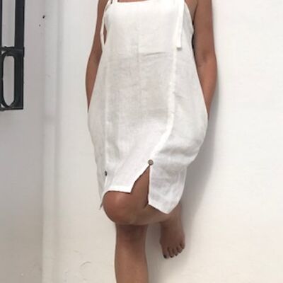 Hemp Linen dress  - White