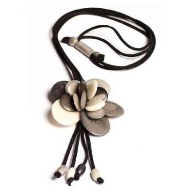 FLOR necklace Gris/Naturel/Grège