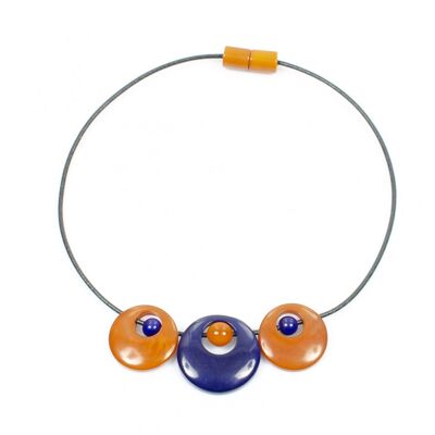 Necklace AVERA baked orange/violet blue