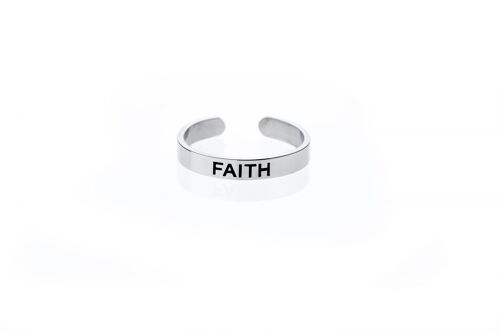 ‘Faith’ Adjustable Affirmation Toe Ring
