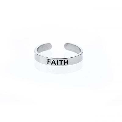 Anillo de dedo del pie de afirmación ajustable 'Faith'