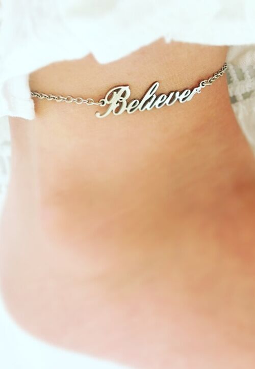 ‘Believer’ Affirmation Ankle Bracelet