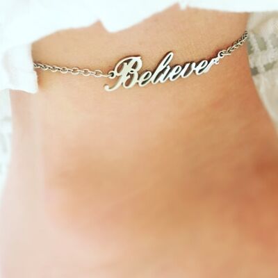 ‘Believer’ Affirmation Ankle Bracelet