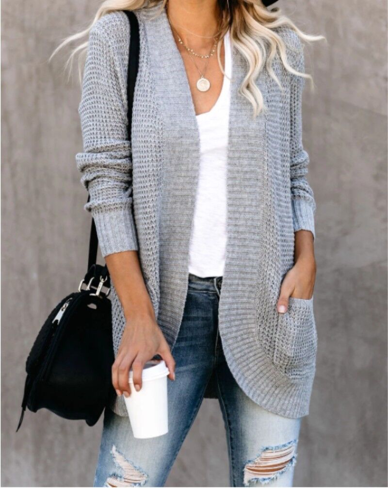 Round hem clearance cardigan