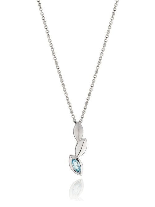Nara Silver Pendant With Blue topaz - Trace18RD