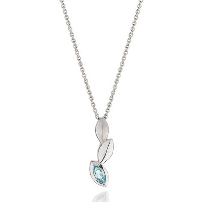 Nara Silver Pendant With Blue topaz - Trace18RD