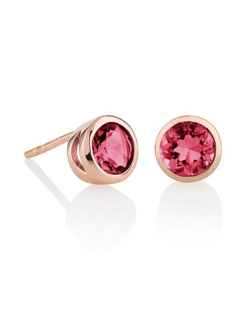 Juliet Rose Gold Earrings With Rhodolite