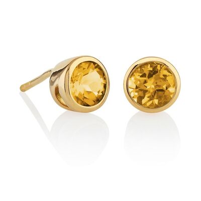 Juliet Gold Earrings With Citrine
