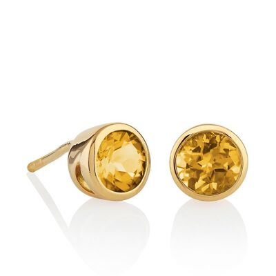 Juliet Gold Earrings With Citrine
