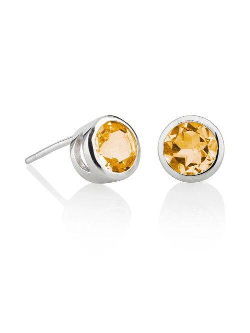 Juliet Silver Earrings With Citrine