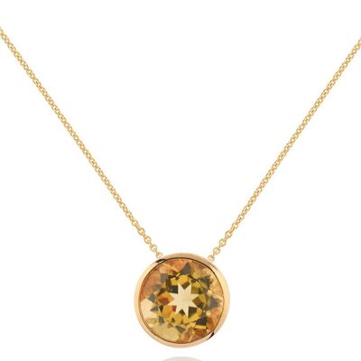 Juliet Gold Necklace With Citrine