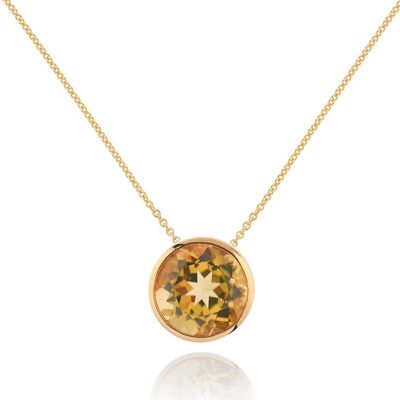 Juliet Gold Necklace With Citrine