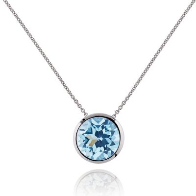 Juliet Silver Necklace With Blue topaz