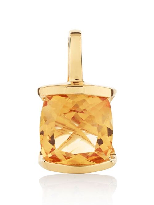 Infinity Gold Pendant With Citrine - Trace18RGP