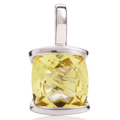 Pendentif Argent Infini Avec Quartz Citron - Trace18RGP