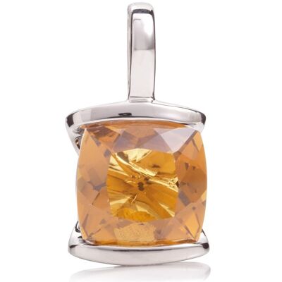 Infinity Silver Pendant With Citrine - Trace18RGP
