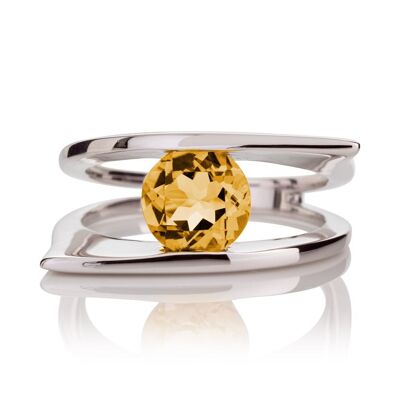 Bague en argent Romance avec citrine