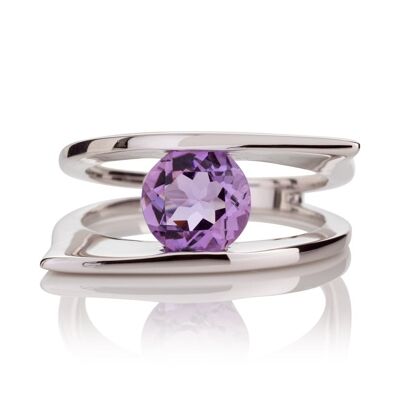 Romantischer Silberring mit Amethyst