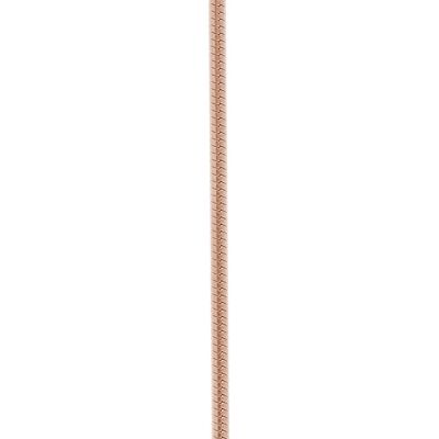 Cadena de serpiente Cadena de plata esterlina con placa de oro rosa