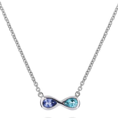 Sempre Silver Necklace With Blue Topaz and Iolite
