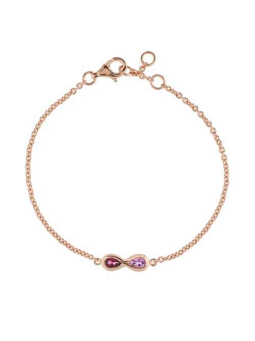 Sempre Rose Gold Bracelet With Amethyst and Rhodolite