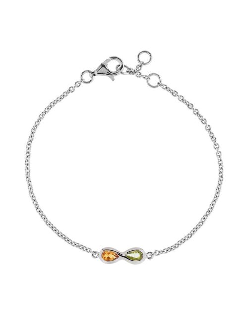 Sempre Silver Bracelet With Peridot and Citrine